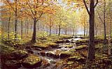 2012 Autumn Gold Rush Landscape by Peter Ellenshaw painting